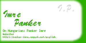 imre panker business card